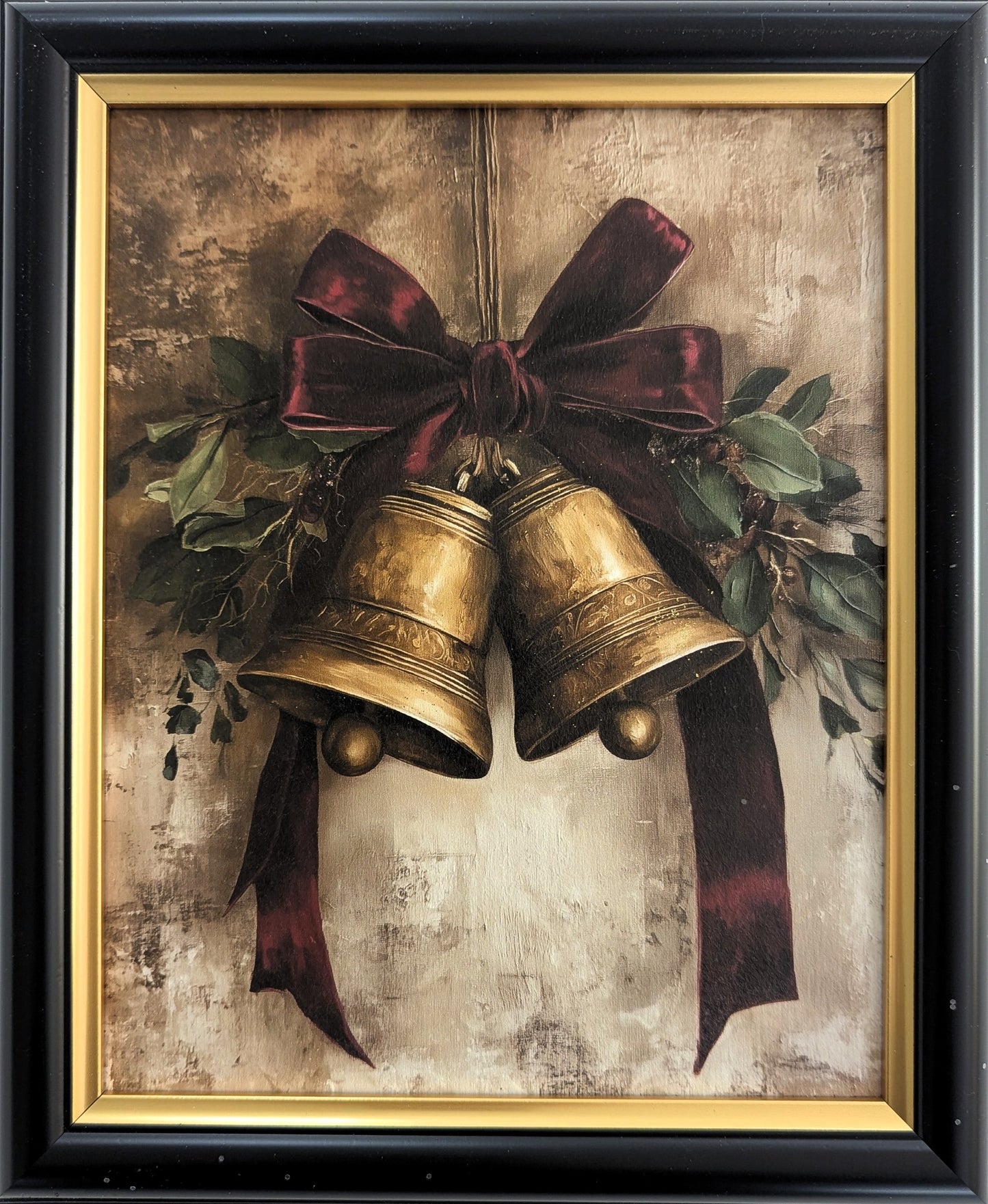 Golden Bells – Vintage Christmas Wall Art