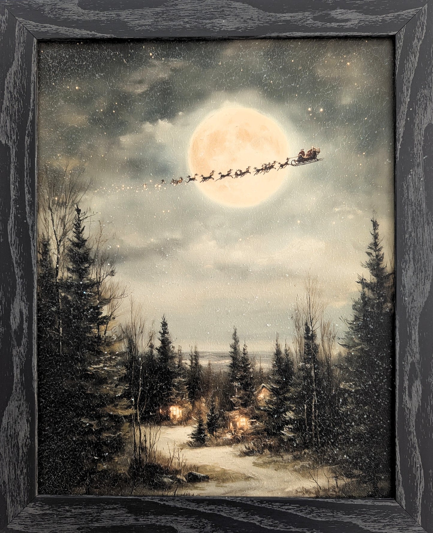 Moonlight Flight – Vintage Christmas Wall Art