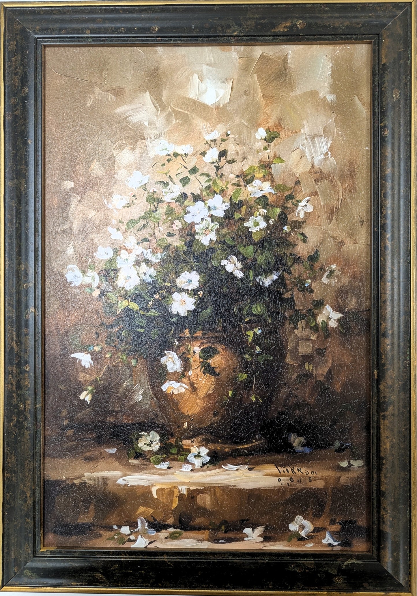 Flowers in Copper Vase – Vintage Wall Art