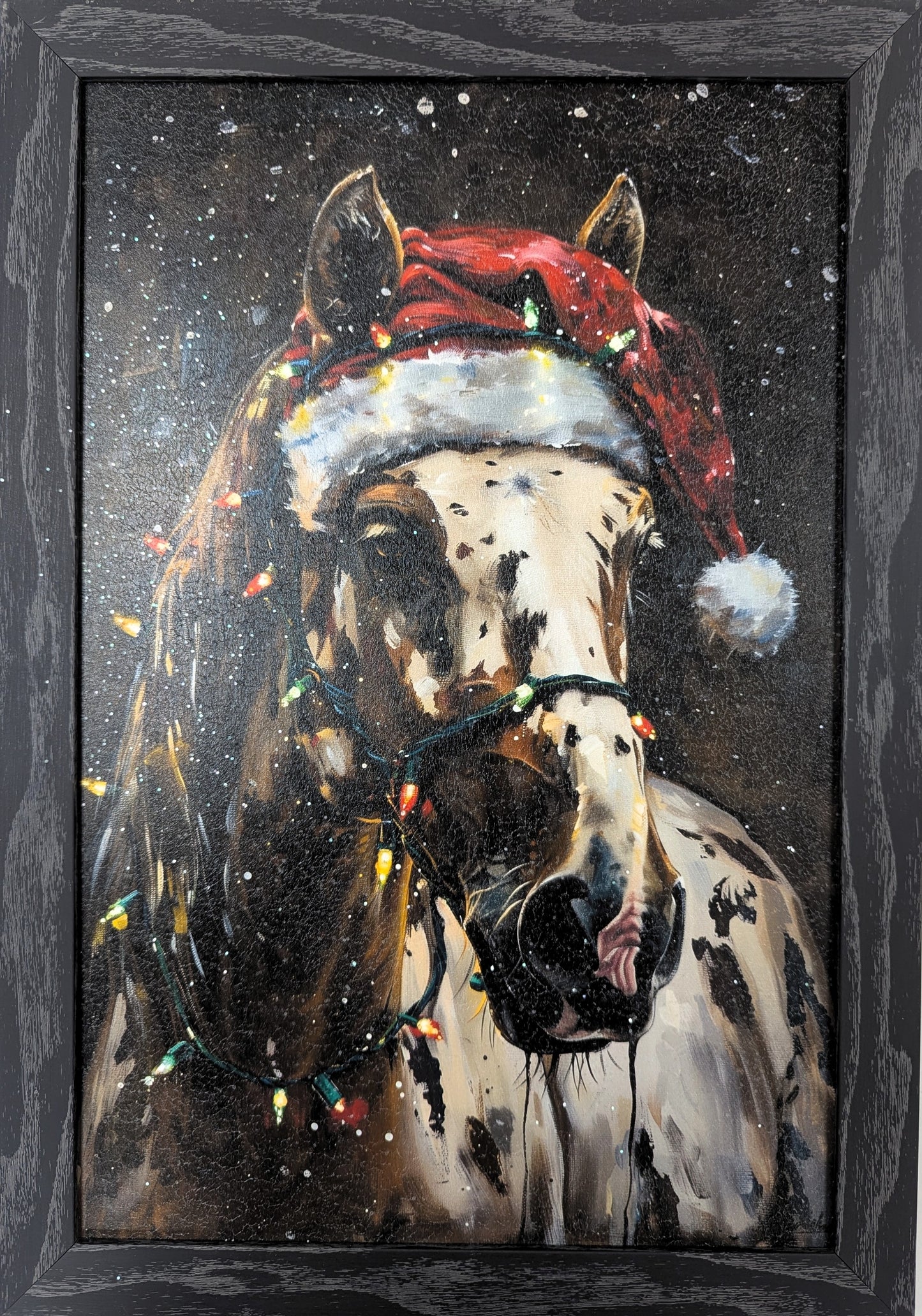 Lit Up Horse – Vintage Christmas Wall Art