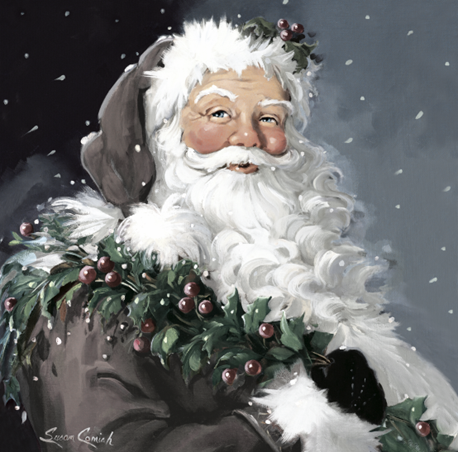 Berry Santa – Christmas Wall Art
