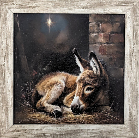 North Star Donkey - Vintage Christmas Wall Art