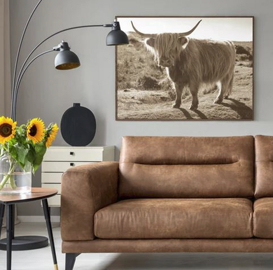 Sepia Highlander – Western Wall Art