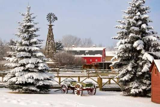 Winter Farmstead – Christmas Wall Art