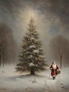 Santa’s Tree – Christmas Wall Art