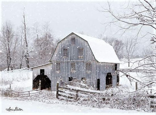 Blue Barn – Christmas Wall Art