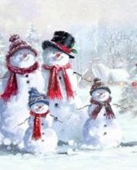 Snowman Family – Christmas Wall Art