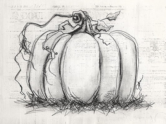 Sketchy Pumpkin - Fall Wall Art