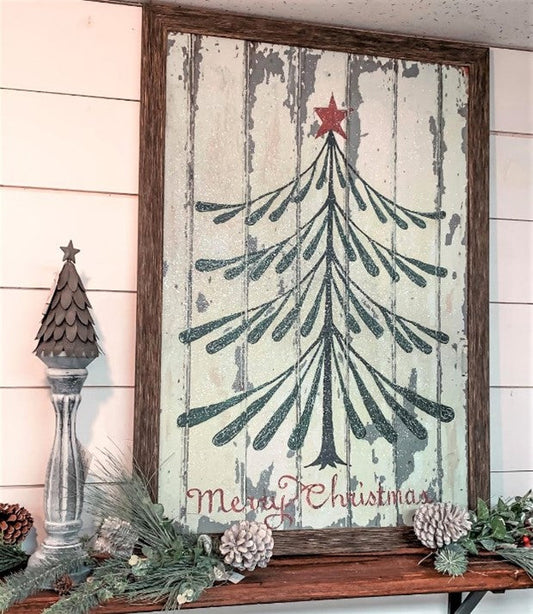 Rustic Christmas Tree – Christmas Wall Art