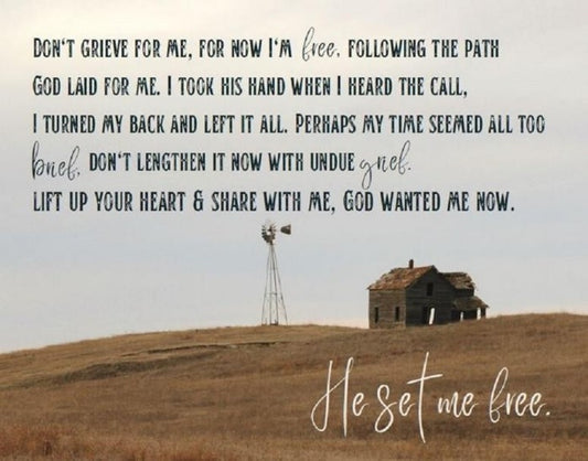 Rural landscape with a windmill and house, overlaid with reflective text.