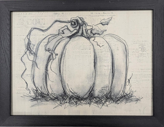 Sketchy Pumpkin - Fall Wall Art