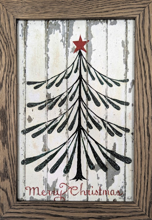 Rustic Christmas Tree  – Christmas Wall Art