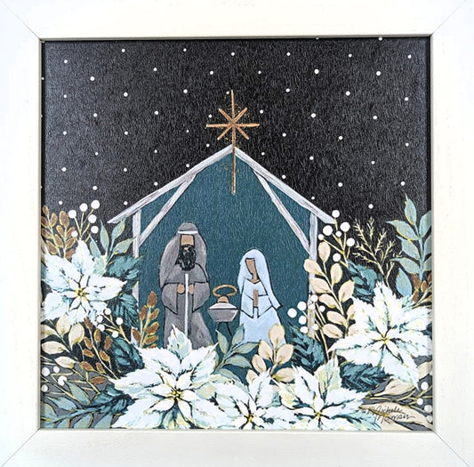Floral Nativity – Christmas Wall Art