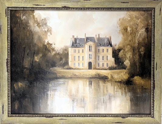Big House By The Pond – Vintage Wall Art