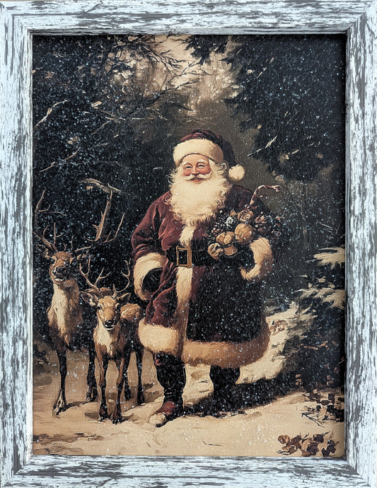 Santa's Contenders – Vintage Christmas Wall Art