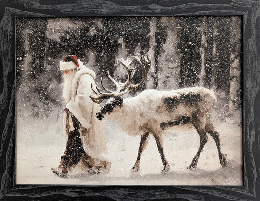 White Coat Santa – Vintage Christmas Wall Art