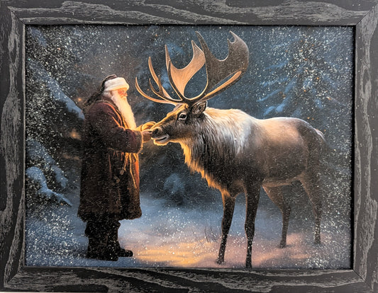 Santa's Glow – Vintage Christmas Wall Art