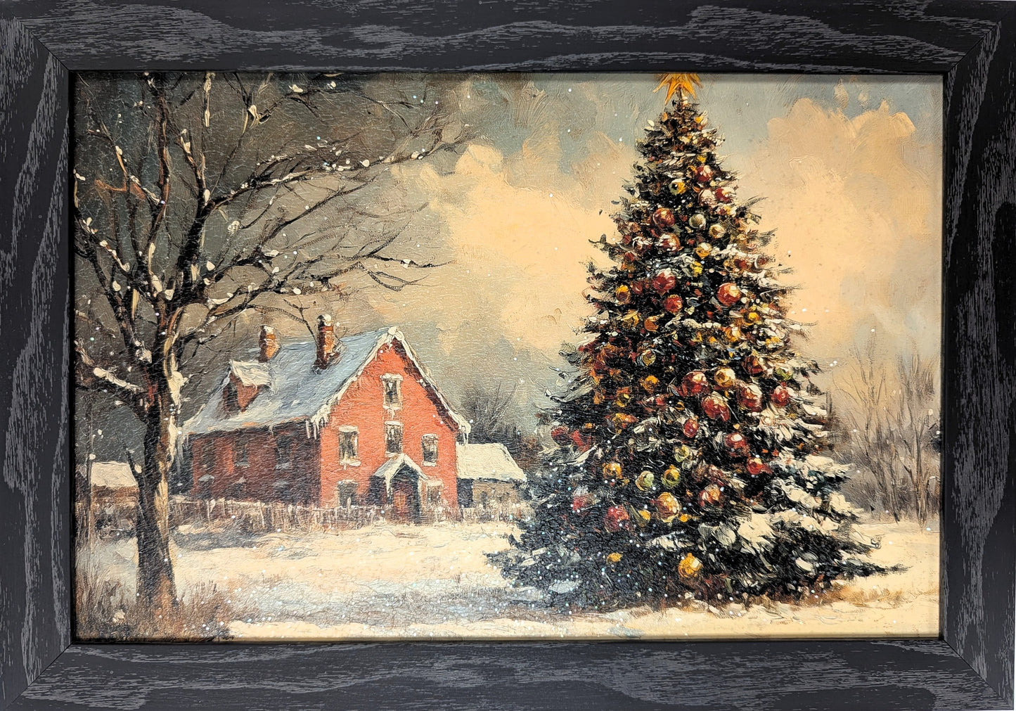 Countryside Christmas - Vintage Christmas Wall Art