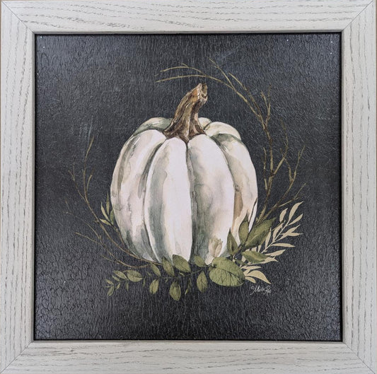 White Pumpkin - Fall Wall Art