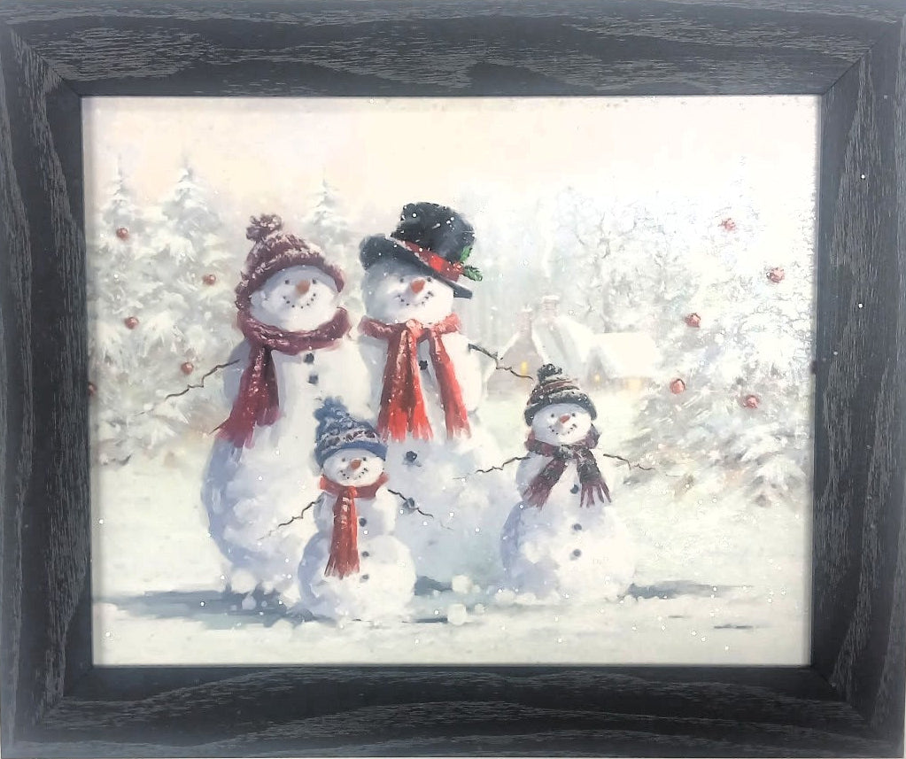 Snowman Family – Christmas Wall Art
