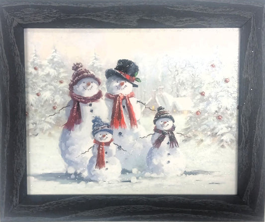 Snowman Family – Christmas Wall Art