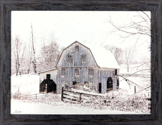 Blue Barn – Christmas Wall Art
