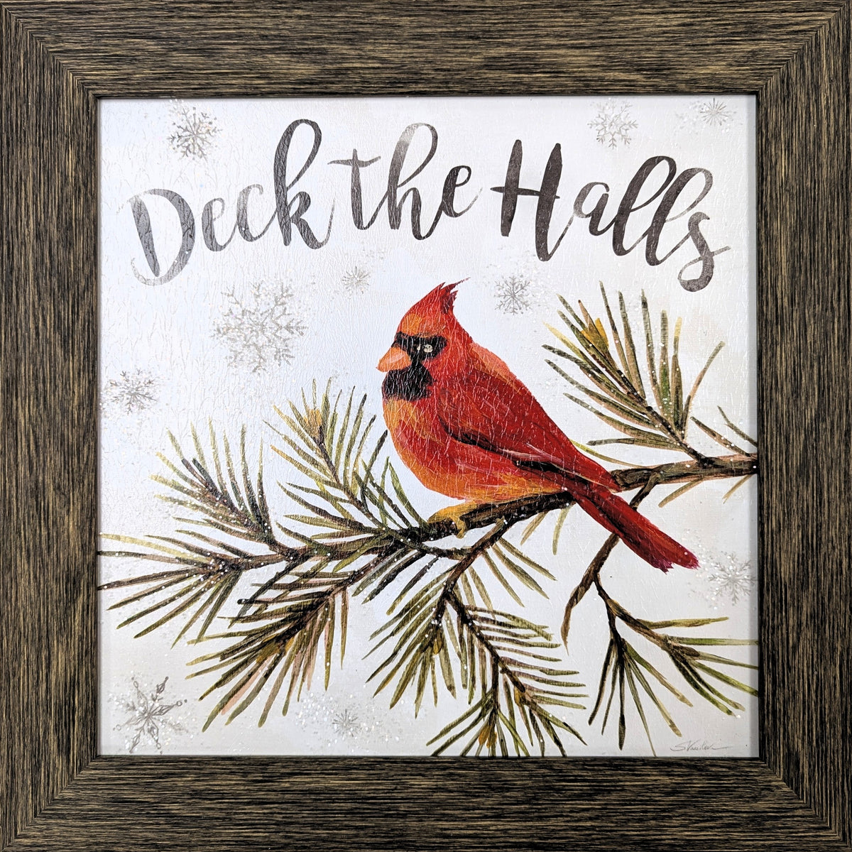 Deck the Halls Cardinal – Christmas Wall Art