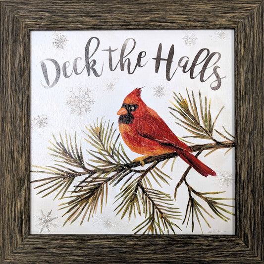 Deck the Halls Cardinal – Christmas Wall Art