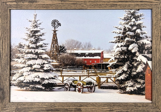 Winter Farmstead – Christmas Wall Art