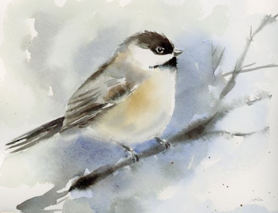 Winter Chickadee – Christmas Wall Art