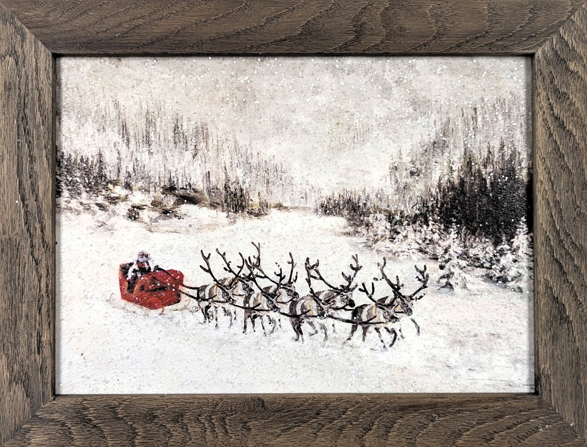 Santa’s Sleigh – Christmas Wall Art