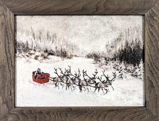 Santa’s Sleigh – Christmas Wall Art