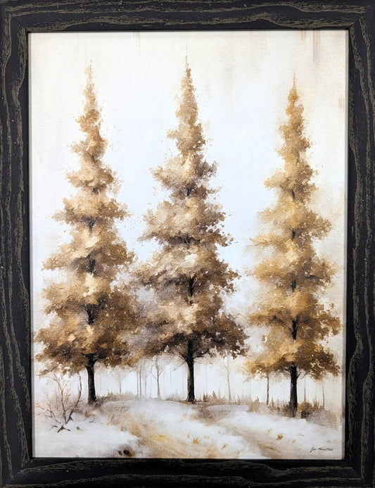 Wintery Gold – Christmas Wall Art