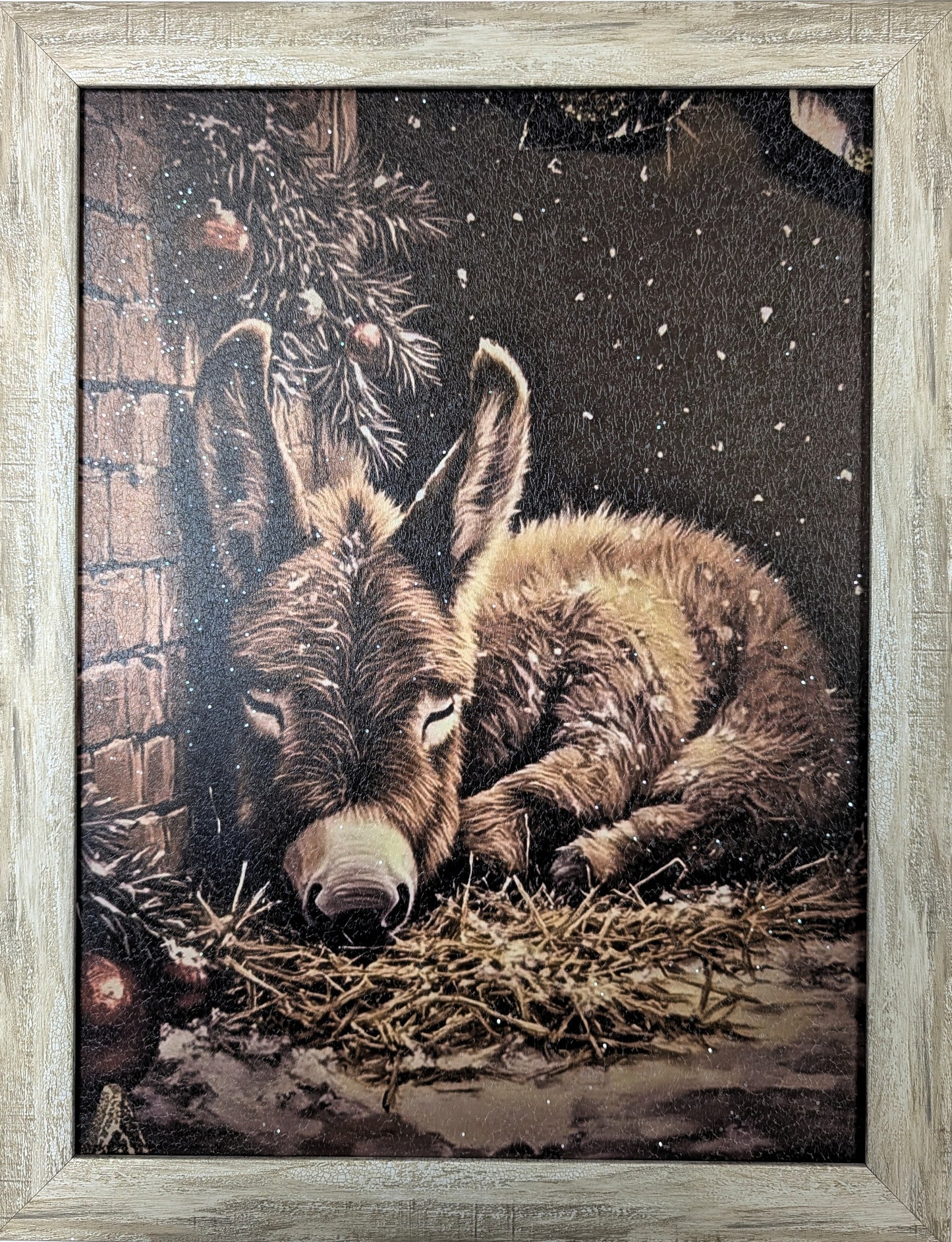 Sleeping Donkey - Vintage Christmas Wall Art