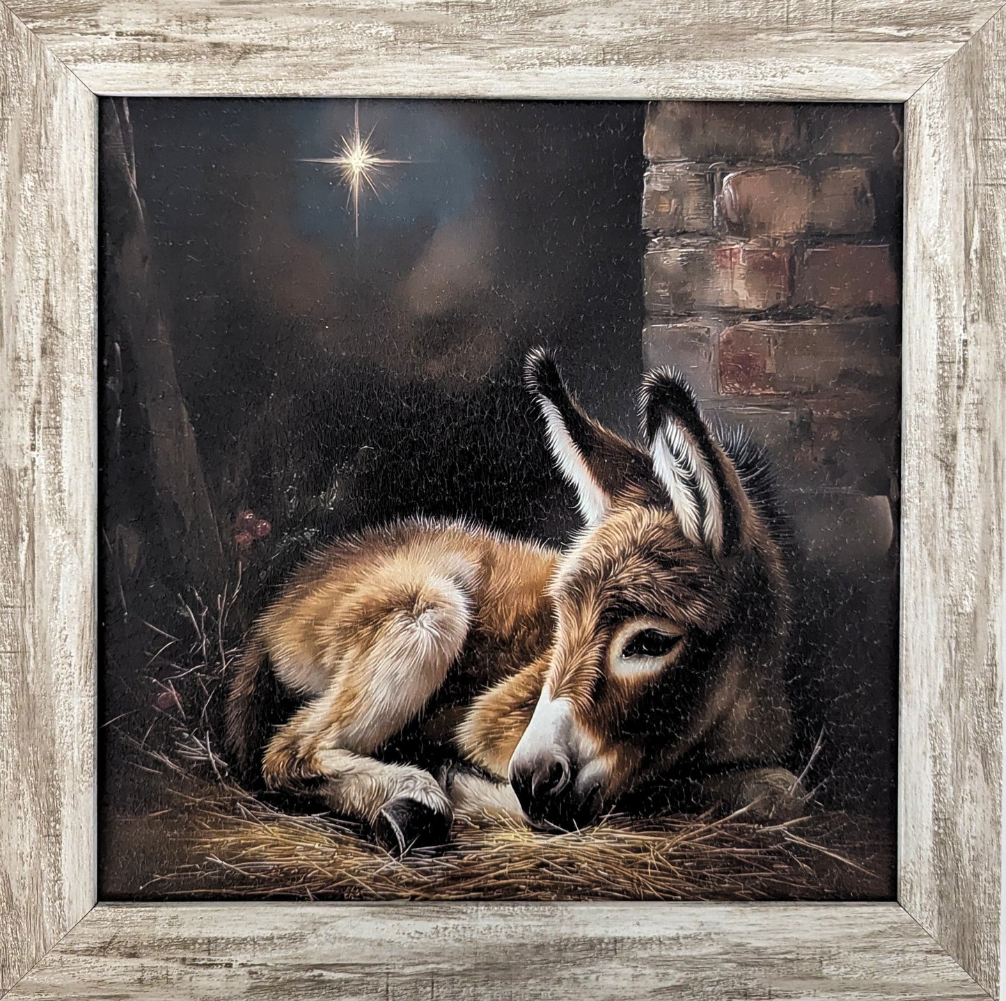 North Star Donkey - Vintage Christmas Wall Art