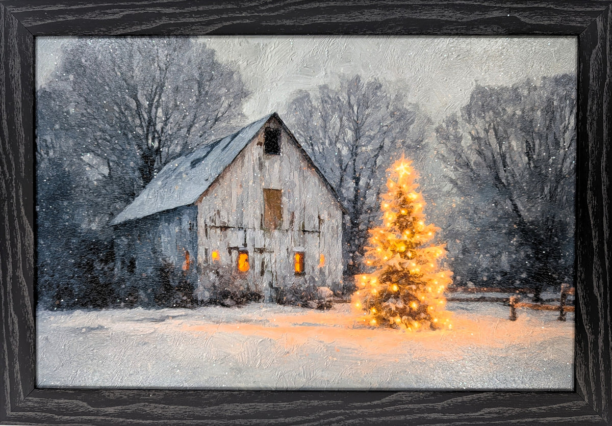 Glowing Barn – Holiday Wall Art