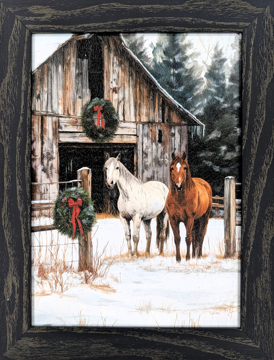 2 Wreaths – Vintage Holiday Wall Art