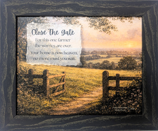 Close the Gate VIII - Vintage Bereavement Wall Art