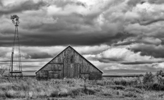 WINDMILL AND BARN