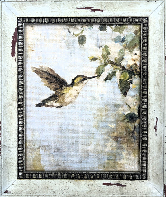 Hummingbird Grace - Vintage Wall Art