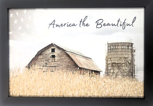 America the Beautiful Barn - Patriotic Wall Art