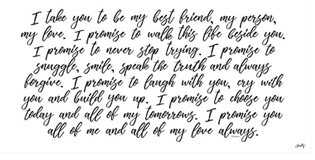 MY VOW TO YOU