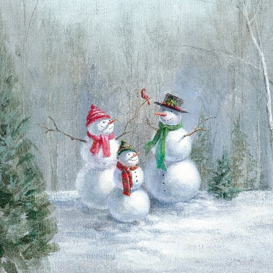Forest Snowmen Trio – Christmas Wall Art