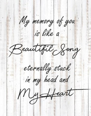 Beautiful Song - Bereavement Wall Art