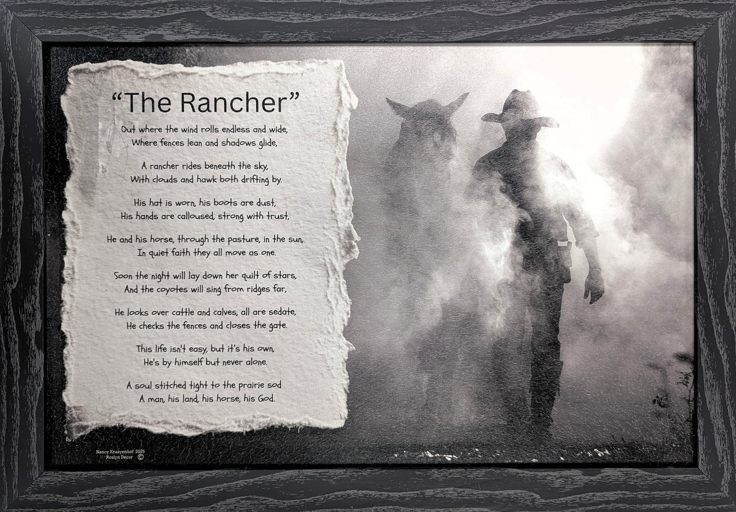 The Rancher - Bereavement Wall Art