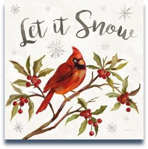 Let It Snow Cardinal – Christmas Wall Art