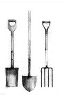 Digging Tools Trio – Western Wall Art
