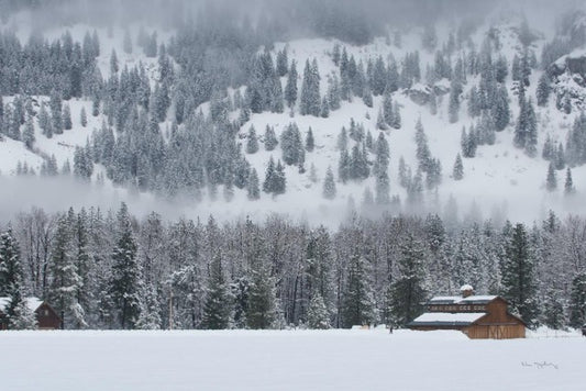 Mountain Cabins – Christmas Wall Art