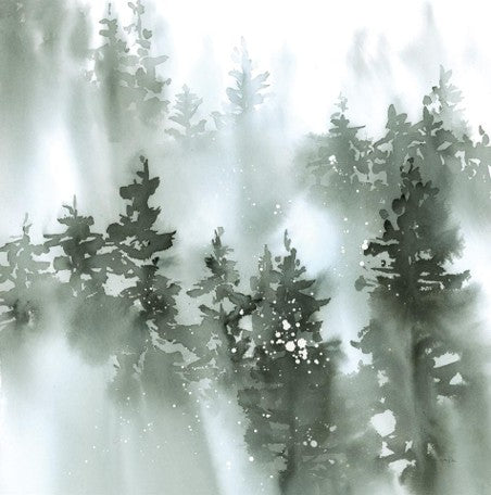 Misty Forest Green – Christmas Wall Art