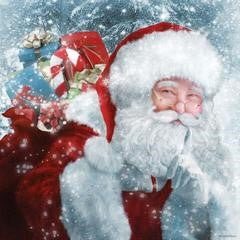 Santa with Gifts – Christmas Wall Art